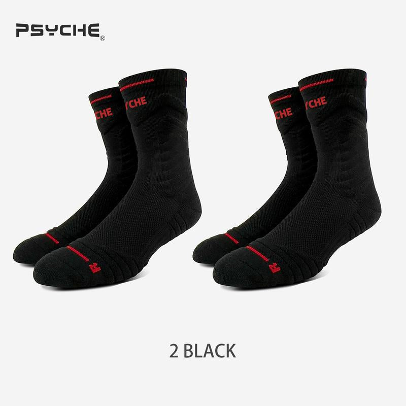 PSYCHE Buy One Get One Free Non-Slip Sports Socks for Men and Kids - Quick Dry, Professional Quality, Nylon, Ideal for Basketball and All Seasons