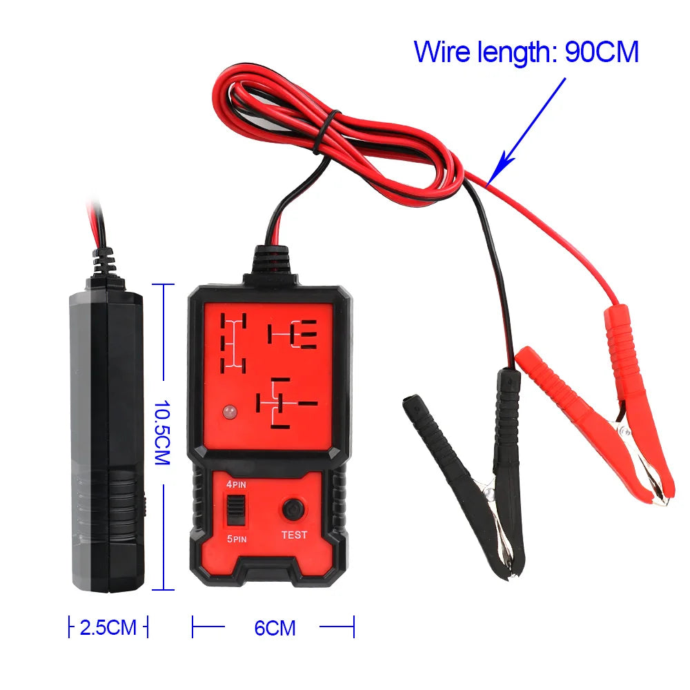 Universal 12V LED Indicator Light Car Battery and Relay Tester for Automotive Applications