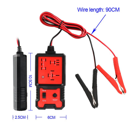 Universal 12V LED Indicator Light Car Battery and Relay Tester for Automotive Applications