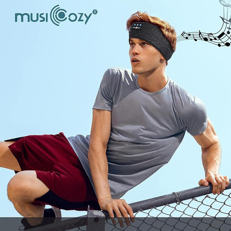 MUSICOZY Bluetooth 5.2 Headband Sleep Headphones Headband Headphones Sports Wireless Music Earphones Eye Mask Earbuds for Workout Running Travel Yoga Mom Women Cool Gadgets Unique Gifts Audio Boys