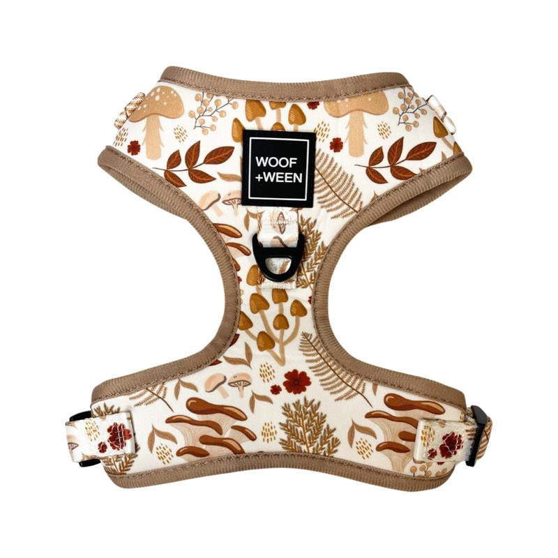 SPORGEOUS Adjustable Dog Harness with Mushroom Spore Pattern