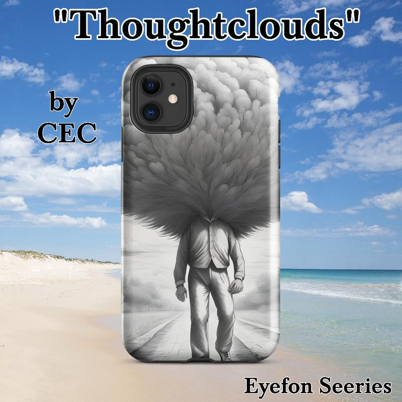 Tough Iphone Plastic Case - Thoughtclouds - Eyefon by CEC.