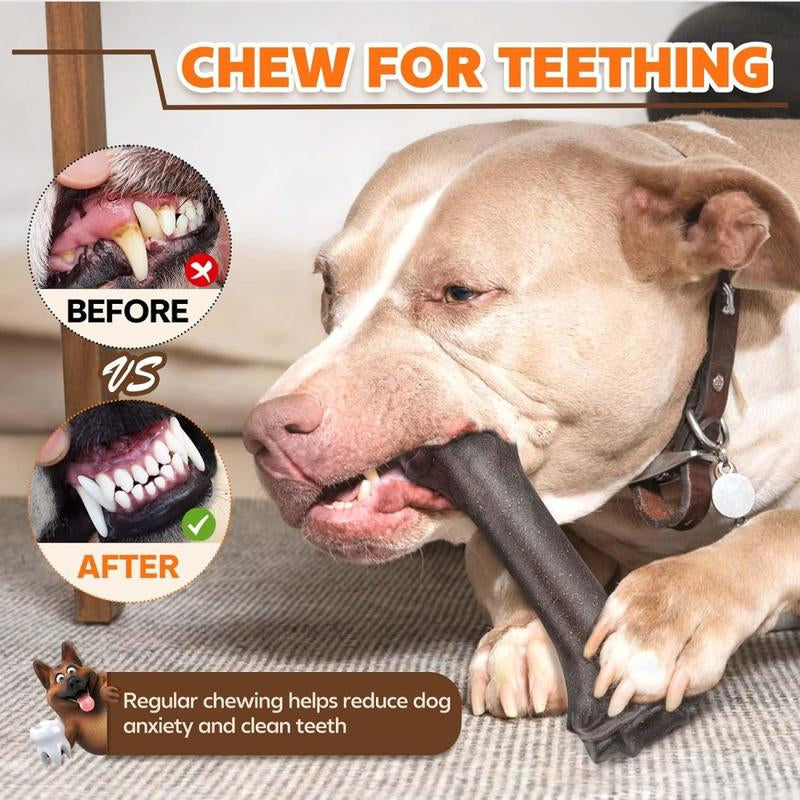 Premium Durable Chew Toys for Large Aggressive Chewers, Indestructible Nylon Bones for Heavy Duty Dog Breeds, Effective Dental Health Toys for Medium and Large Dogs