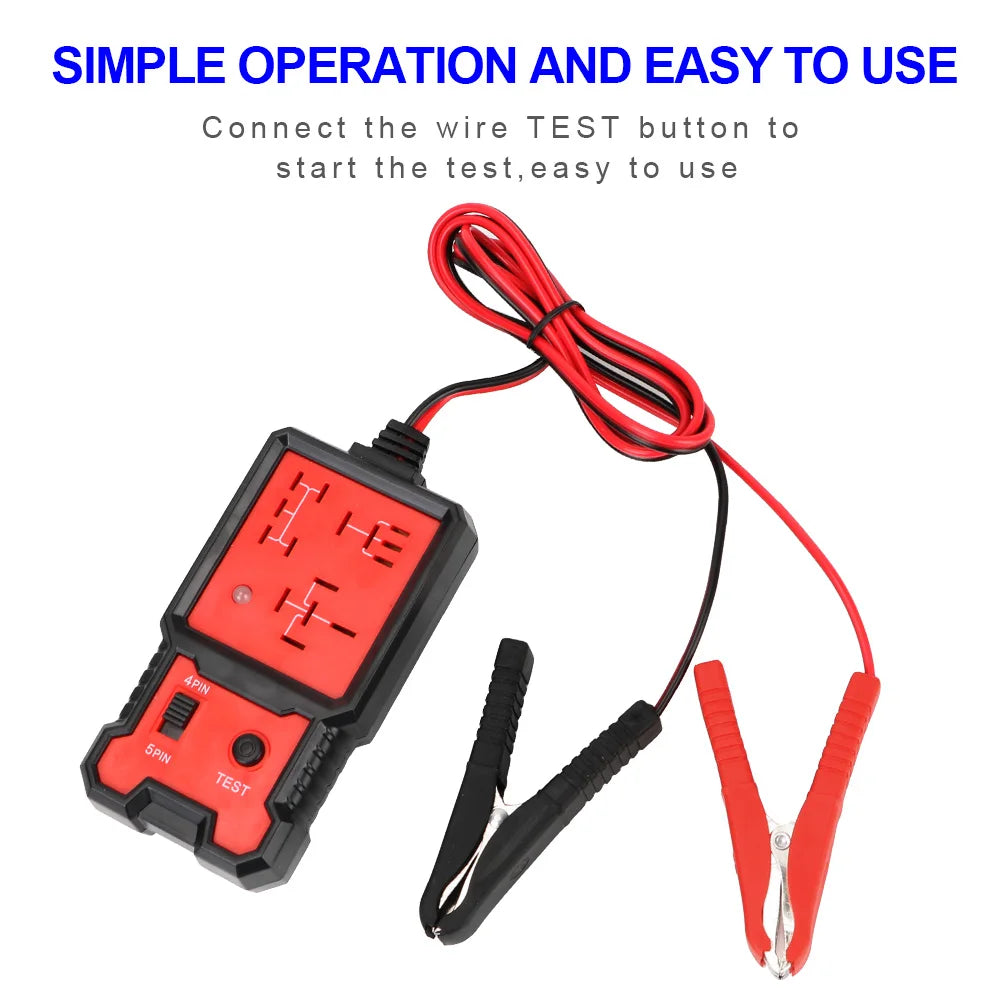 Universal 12V LED Indicator Light Car Battery and Relay Tester for Automotive Applications