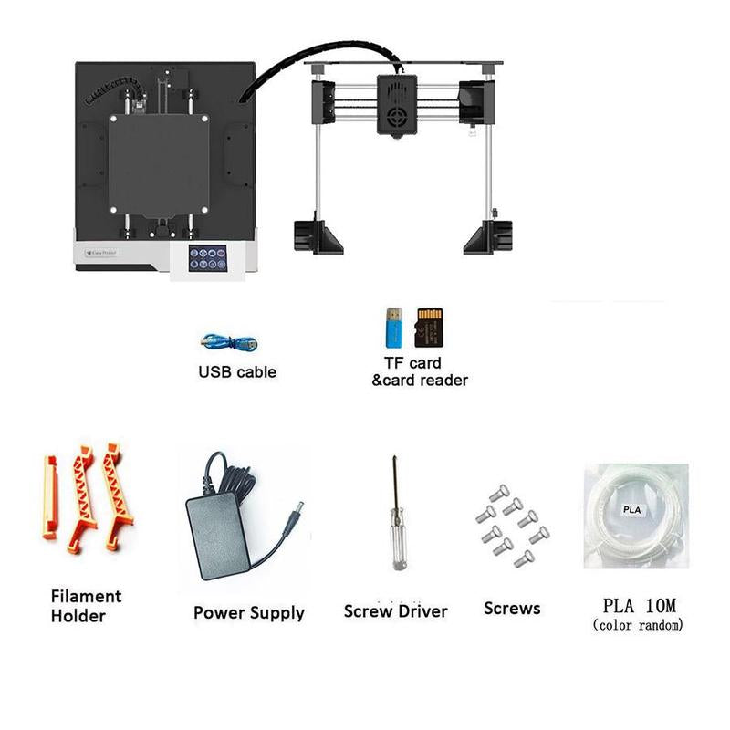 3D Printer with Touch Screen, 1 Count Portable 3D Printer Compatible with PLA TPU 1.75Mm Filament, 3D Printing Supplies