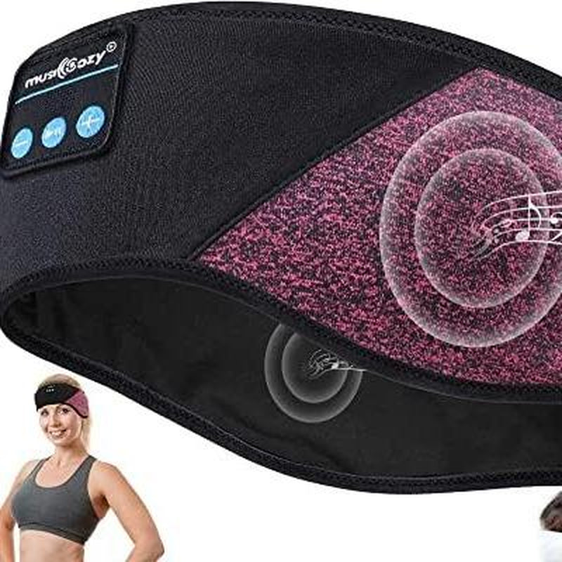 MUSICOZY Bluetooth 5.2 Headband Sleep Headphones Headband Headphones Sports Wireless Music Earphones Eye Mask Earbuds for Workout Running Travel Yoga Mom Women Cool Gadgets Unique Gifts Audio Boys