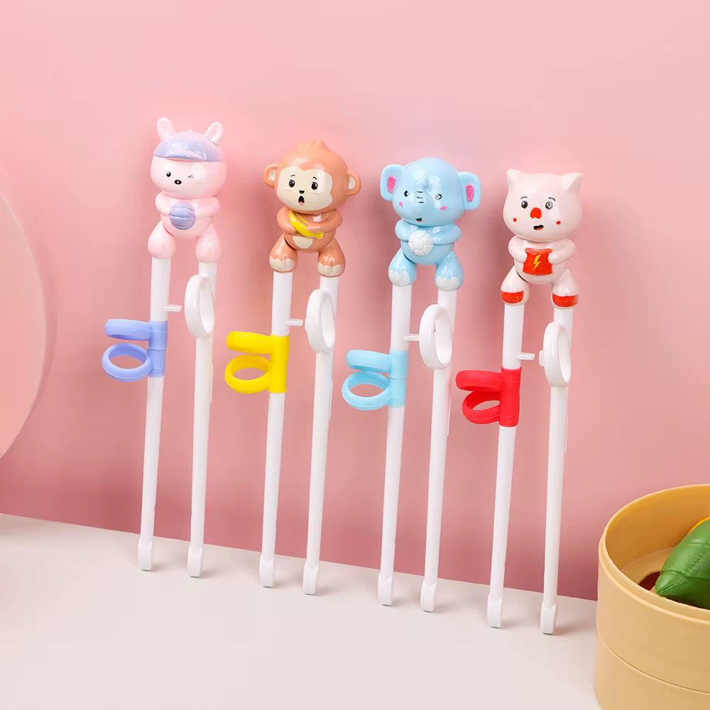 Cartoon Animal Baby Learning Chopsticks - Durable Training Utensils for Kids