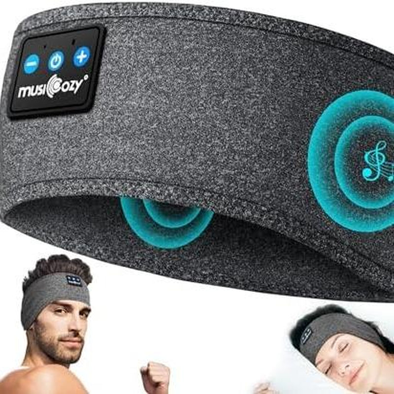 MUSICOZY Bluetooth 5.2 Headband Sleep Headphones Headband Headphones Sports Wireless Music Earphones Eye Mask Earbuds for Workout Running Travel Yoga Mom Women Cool Gadgets Unique Gifts Audio Boys