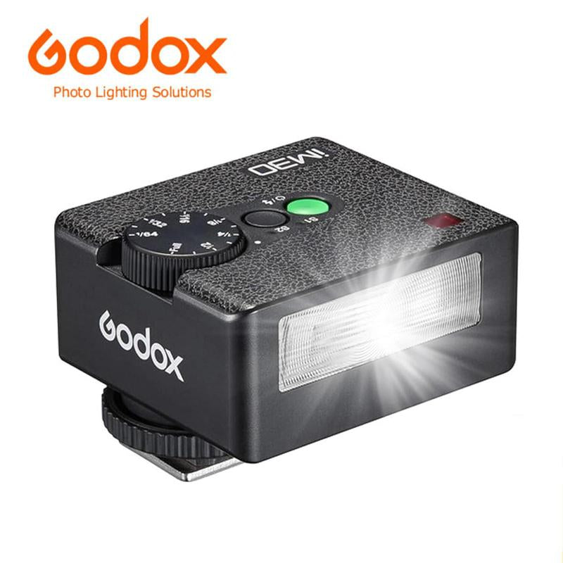 Godox iM30 Mini Flash Speedlite: GN15 Camera Flash with 7 Levels of Power and Optical Control for Canon, Fuji, Sony, and Nikon DSLRs