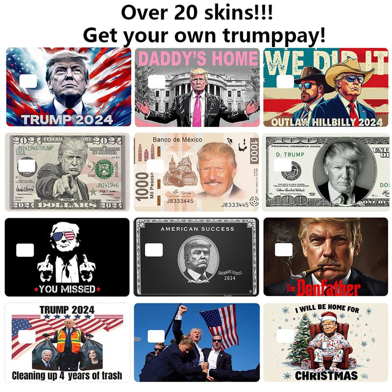 Trump President 45 47 Sticker Donald Trump Card Skins Waterproof Debit Credit Skin Cover Trump 2024 Maga Card Cover - Decorative Credit Card Skin for Christmas