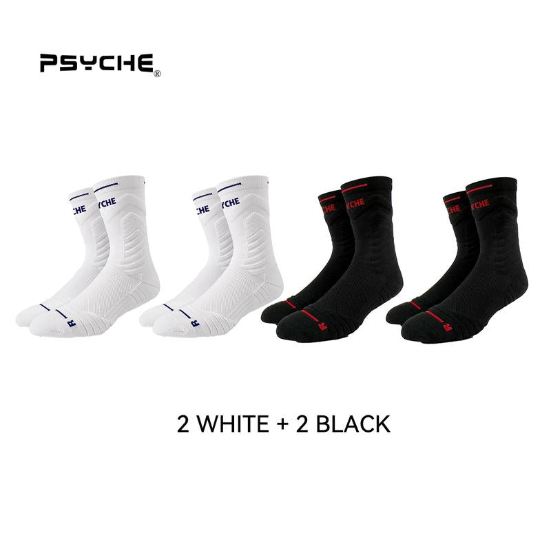 PSYCHE Buy One Get One Free Non-Slip Sports Socks for Men and Kids - Quick Dry, Professional Quality, Nylon, Ideal for Basketball and All Seasons