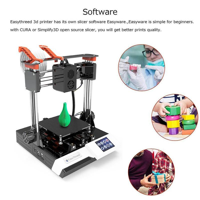 3D Printer with Touch Screen, 1 Count Portable 3D Printer Compatible with PLA TPU 1.75Mm Filament, 3D Printing Supplies