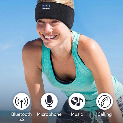 MUSICOZY Bluetooth 5.2 Headband Sleep Headphones Headband Headphones Sports Wireless Music Earphones Eye Mask Earbuds for Workout Running Travel Yoga Mom Women Cool Gadgets Unique Gifts Audio Boys