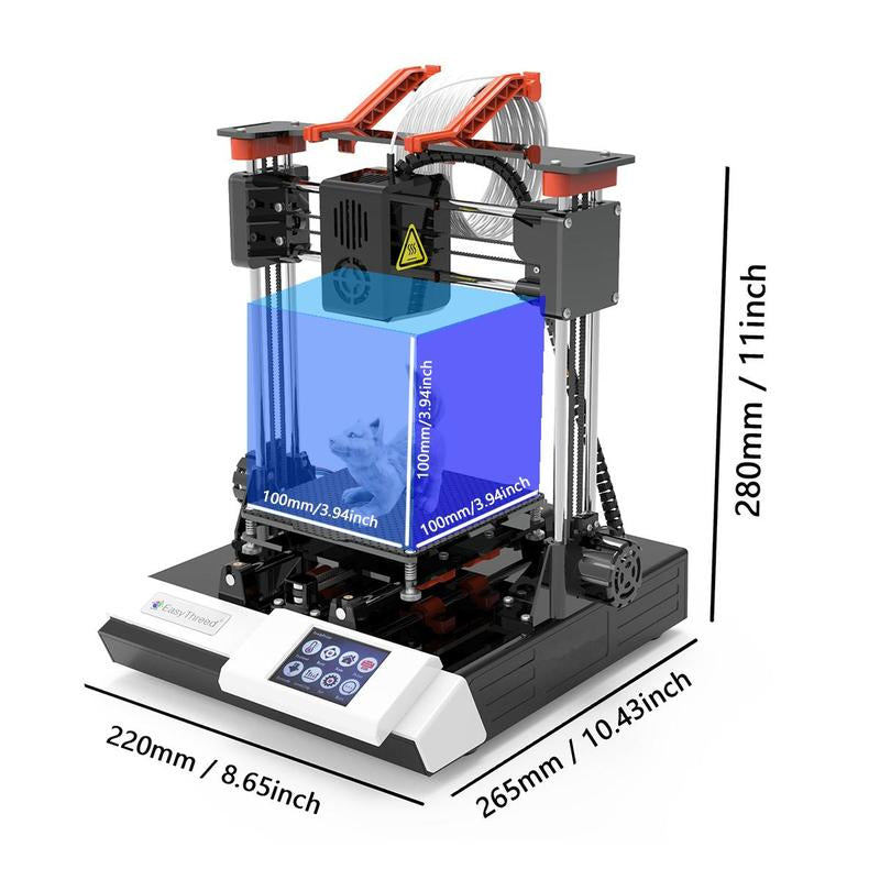 3D Printer with Touch Screen, 1 Count Portable 3D Printer Compatible with PLA TPU 1.75Mm Filament, 3D Printing Supplies