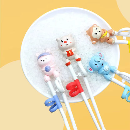 Cartoon Animal Baby Learning Chopsticks - Durable Training Utensils for Kids