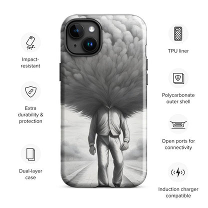 Tough Iphone Plastic Case - Thoughtclouds - Eyefon by CEC.